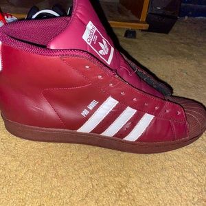 Burgundy Addidas Shoes Size 11